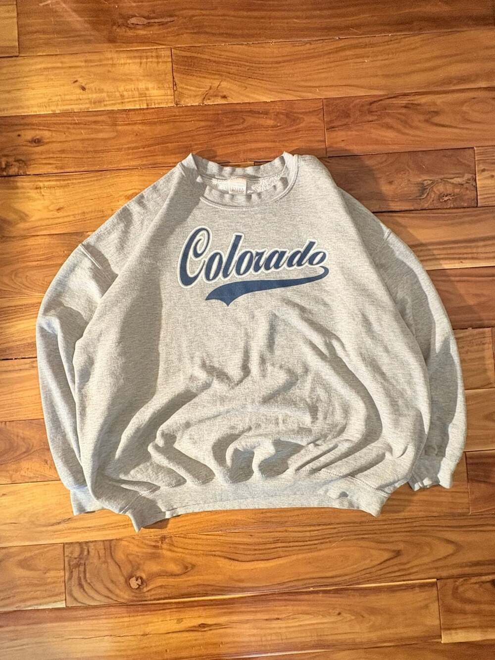 Vintage Jerzees Ultra Blend Heavyweight Colorado Crewneck Sweatshirt Grey XXL